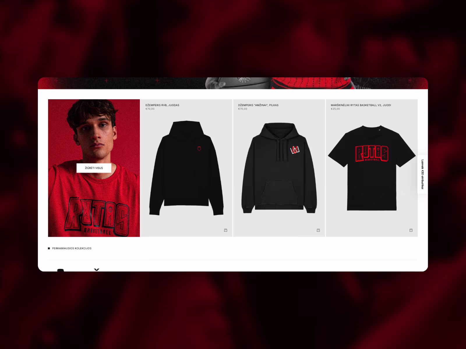 Vilniaus „RYTAS" Shop project screenshot 1